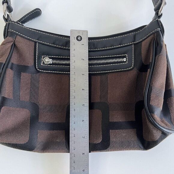 Nine West Brown Geometric Jacquard Small Shoulder Bag‎ - Picture 9 of 11